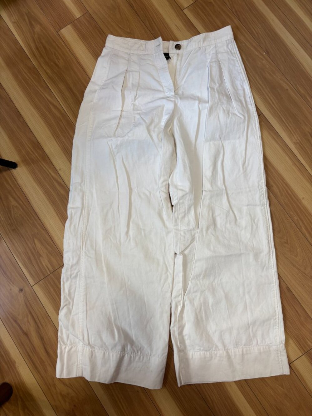 Massimo Dutti Wide-Leg Linen Blend Women's Pants - Size 6